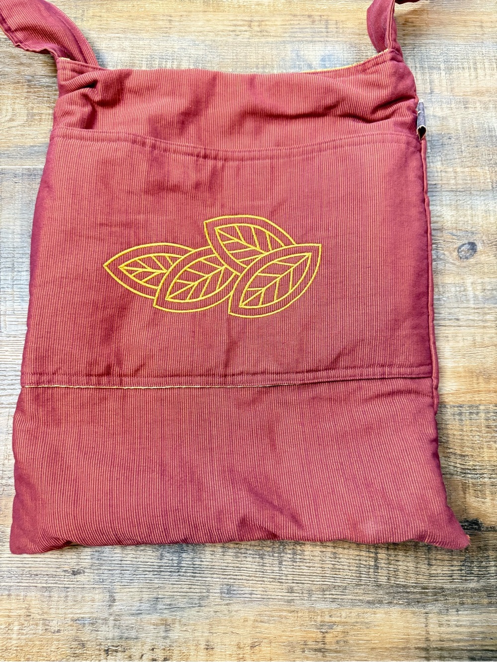 Boho Embroidered Crossbody Bag Rust Terracotta Artisan Tote